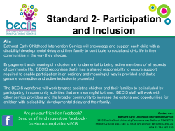 Standard 2 - Participation and Inclusion