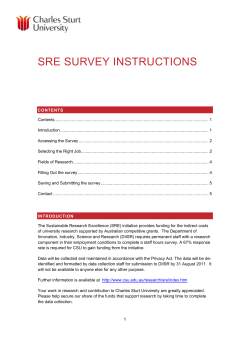 Staff Survey - Instructions