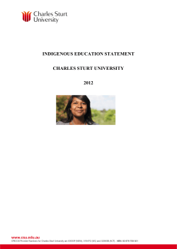 Indigenous Education Statement - Charles Sturt University 2012