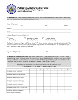 Three Letters of Reference