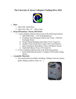 Collegiate Clothing Drive 2016