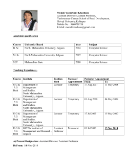 Mrs. Monali Khachane