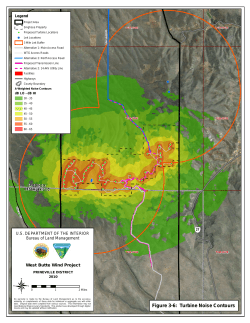 Appendix A, Figure 3-6: Turbine Noise Contours
