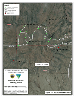 Appendix A, Figure 3-5: Pygmy Rabbit Presence