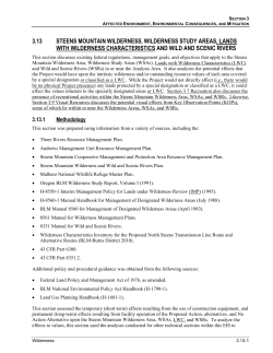 Sec. 3.13 Wilderness