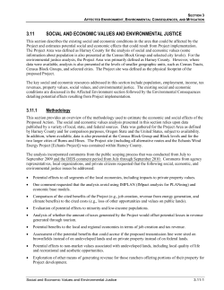 Sec. 3.11 Social and Economic Values
