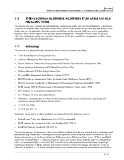 Sec. 3.13 Wilderness