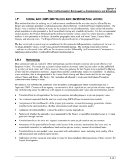 Sec. 3.11 Social and Economic Values