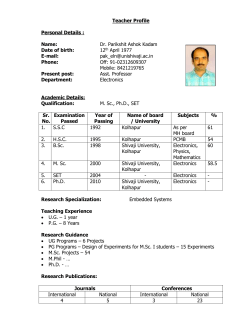 Dr. P. A. Kadam