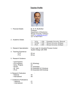 Dr. R. R. Mudholkar