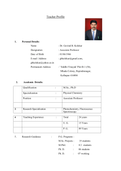 Dr. G. B. Kolekar