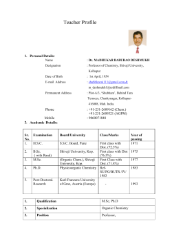 Prof. (Dr.) M. B. Deshmukh