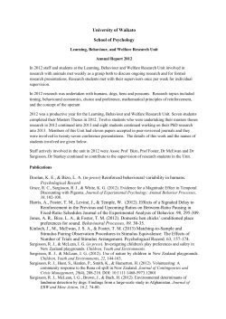LBWRU 2012 Annual Report