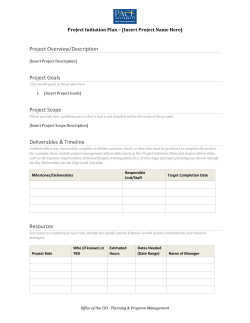 Project Initiation Form