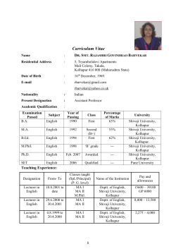 Dr.(Smt.) R.G.Barvekar