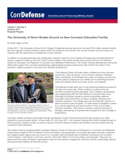 University of Akron breaks ground on new corrosion education and research facility