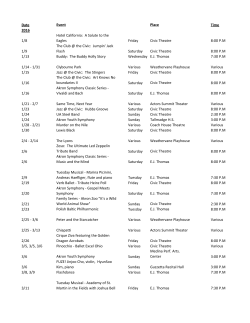 Special events January 1 - June 30, 2016