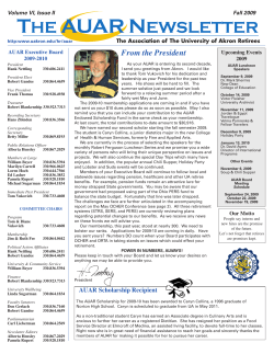 Fall 2009 Newsletter
