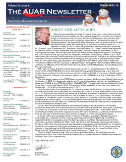 Winter 2012-2013 Newsletter