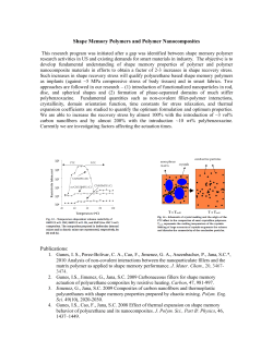 Shape memory polymers