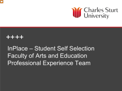 How to Use InPlace for Self-Selection