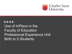 How to use InPlace to organise your placement