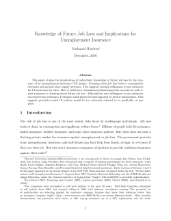 Knowledge of Future Job Loss and Implications for Unemployment Insurance