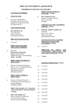 Shivaji University's Senate Members List