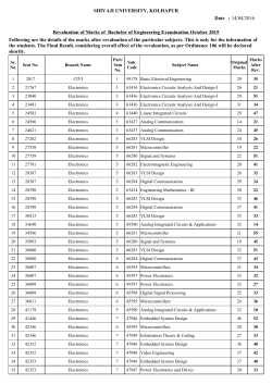 Revaluation of Marks of B.E. Examination Dec.2015 Lot No.8