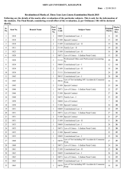 Revaluation of Marks Netwise March 2015 Lot No..1