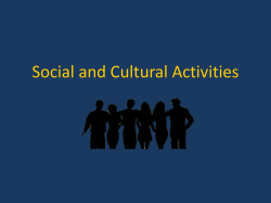 Social and Cultural Activities