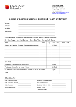 Exercise Science, Sport and Health