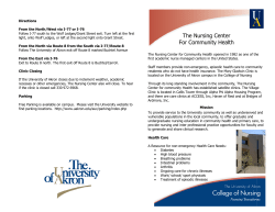 Nursing Center for Community Health Brochure