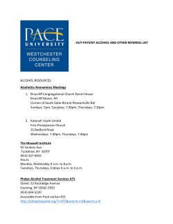 Alcohol and Other Drug Treatment Referrals in Westchester