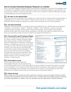 Conduct Employer Research on LinkedIn