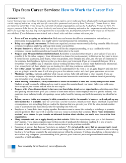 How to Work a Career Fair