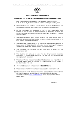 B.Sc. Forensic Science (Entire)