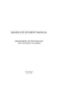 Psychology Graduate Manual (pdf)