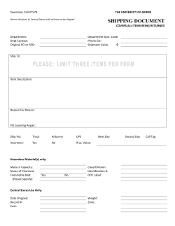 Click here for our Shipping Document (for returning packages).