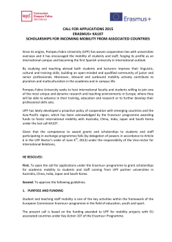 GUIDELINES O F THE CALL