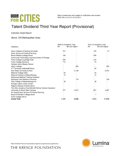 How the institutions in the Akron metropolitan area contributed to degree increases