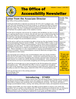 Link to Newsletter Volume 1 Issue 1