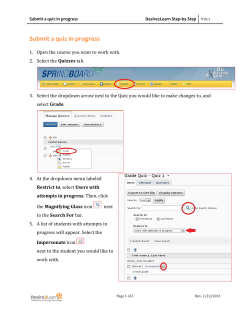 Submitting a Quiz Attempt in Progress