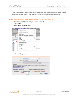How to Convert Word doc to HTML (Mac)