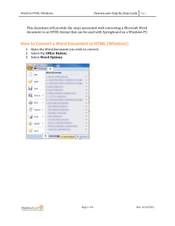 How to Convert Word doc to HTML (Windows)