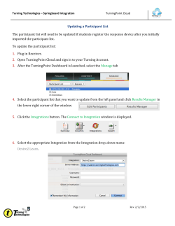 Updating a Participant List