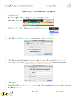 Downloading a Participant List from Springboard