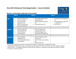 Business Technology Leadership Concentration