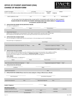 Change of Major form