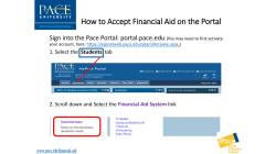 how to review and accept your financial aid on MyPace Portal